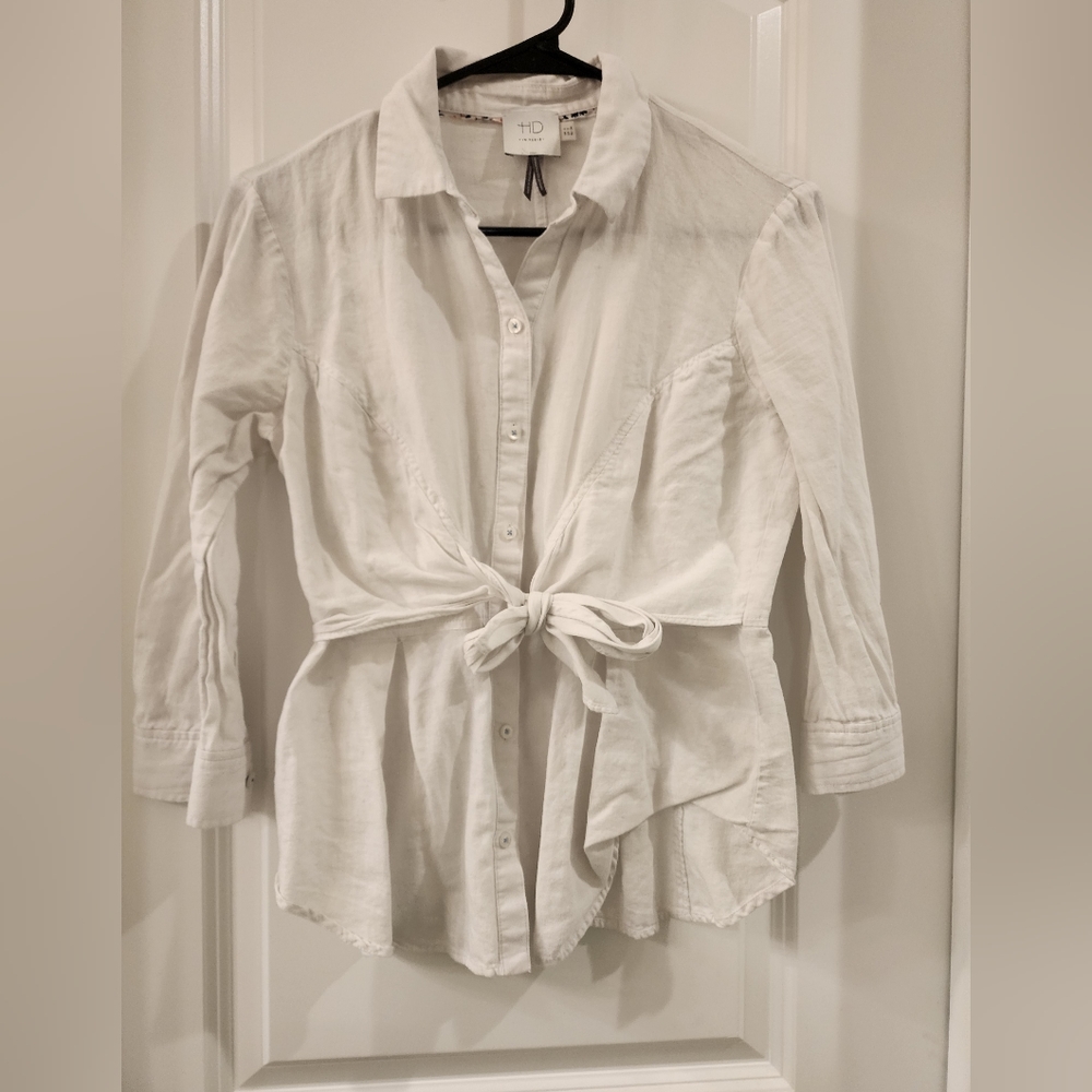 HD in Paris White Button Up Blouse
